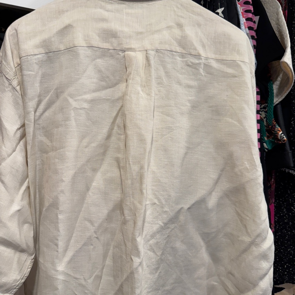 Brooks Brothers Off-White Linen Polo Shirt XL - Picture 3 of 3